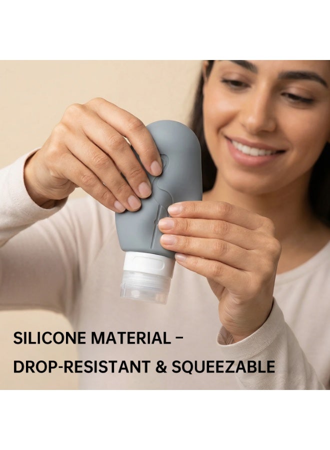 19pack Travel Bottles for Toiletries,  TSA Approved Silicone Travel Containers for Toiletries, Leak Proof Refillable Liquid 3oz 2oz Travel Essentials For Shampoo Conditioner Lotion - Image 4